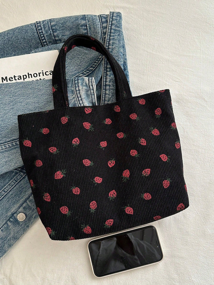 Sara | Bolso de Pana con Fresas