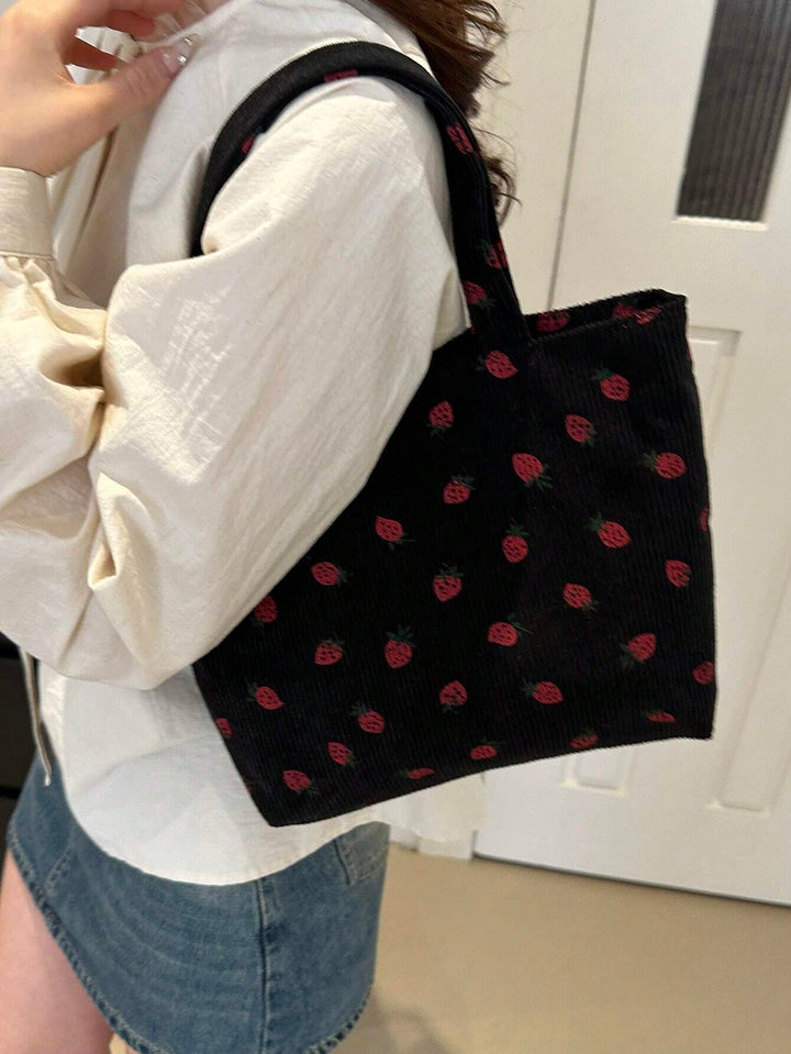 Sara | Bolso de Pana con Fresas