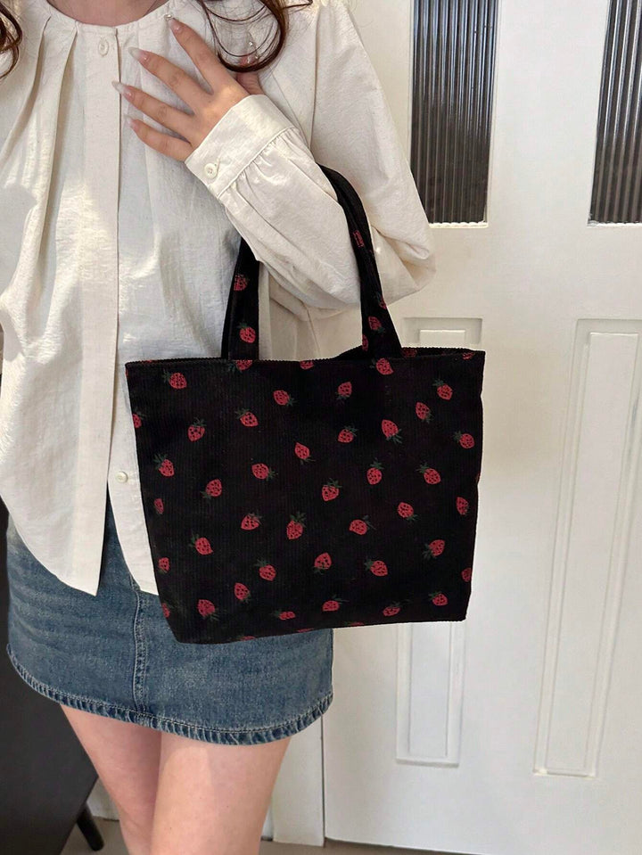 Sara | Bolso de Pana con Fresas