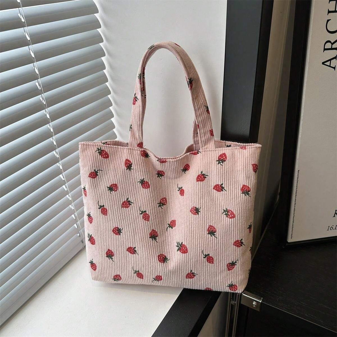 Sara | Bolso de Pana con Fresas