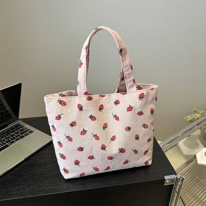 Sara | Bolso de Pana con Fresas
