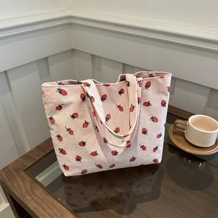 Sara | Bolso de Pana con Fresas