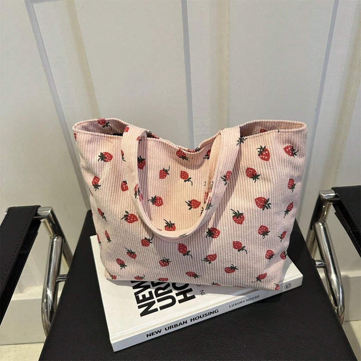Sara | Bolso de Pana con Fresas