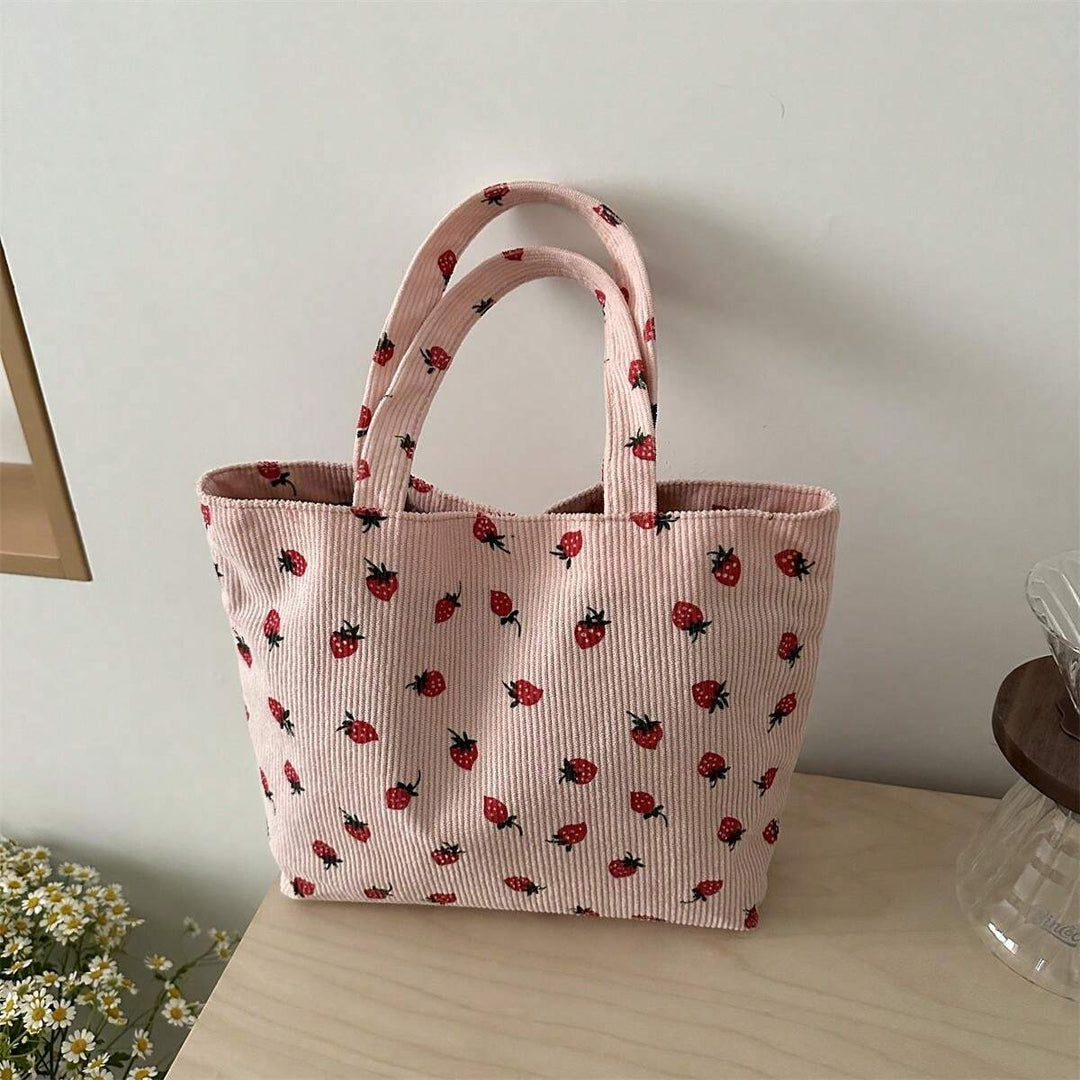 Sara | Bolso de Pana con Fresas