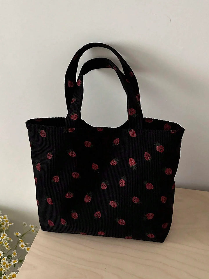 Sara | Bolso de Pana con Fresas