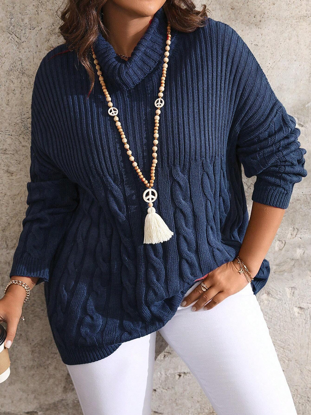 Belén | Jersey Curvy Liso de Cuello Alto