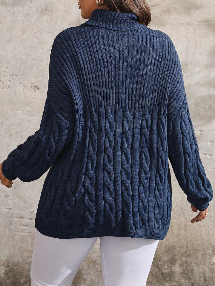 Belén | Jersey Curvy Liso de Cuello Alto