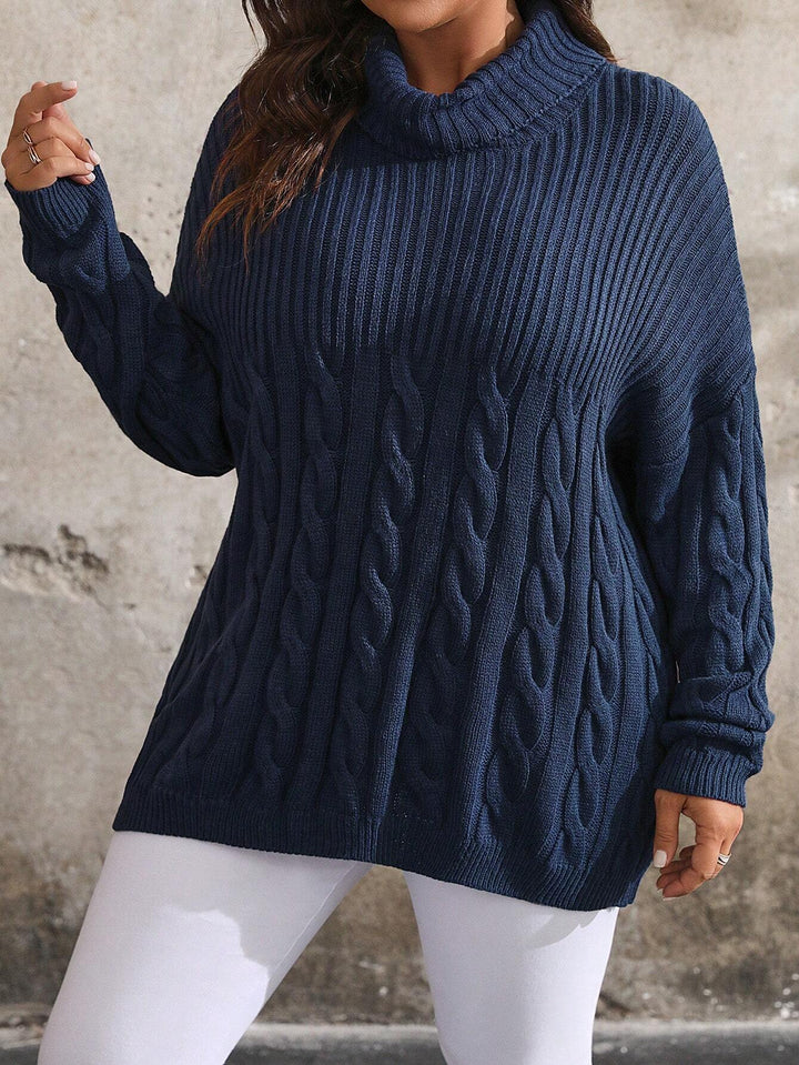 Belén | Jersey Curvy Liso de Cuello Alto