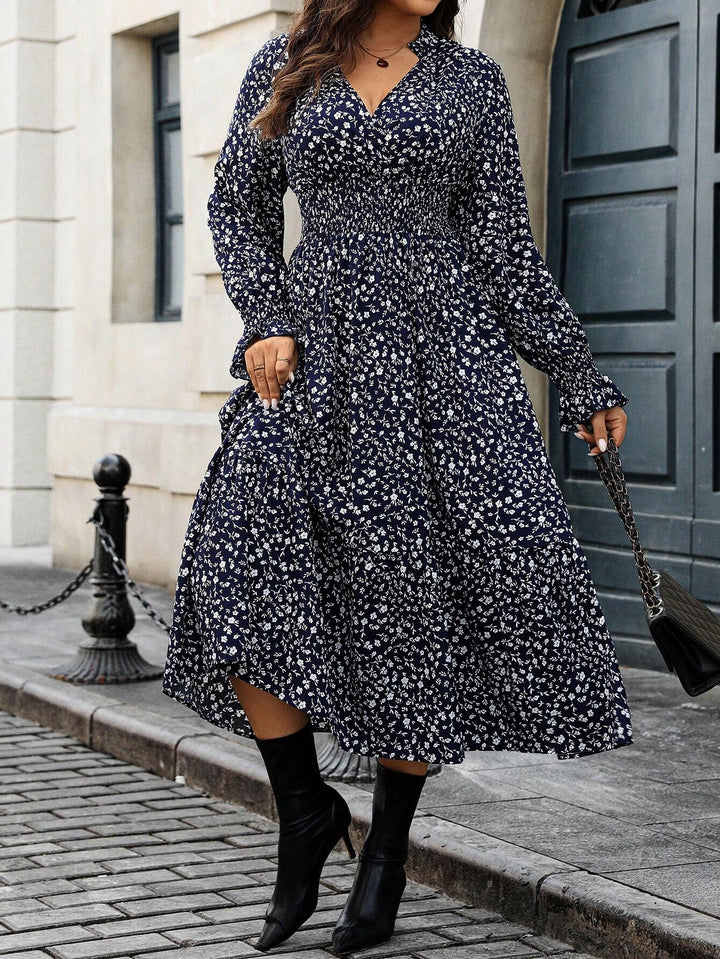 Florencia | Vestido Maxi Curvy Floral con Escote en V