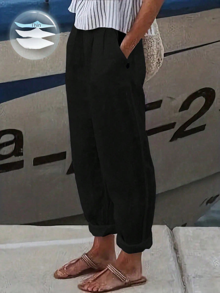 Nicolasa | Pantalón Curvy Ancho con Pliegues