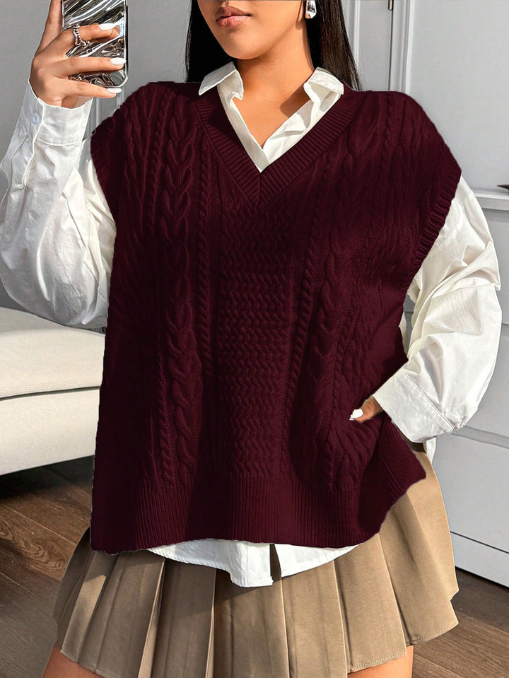 Montserrat | Chaleco Curvy de Punto Trenzado