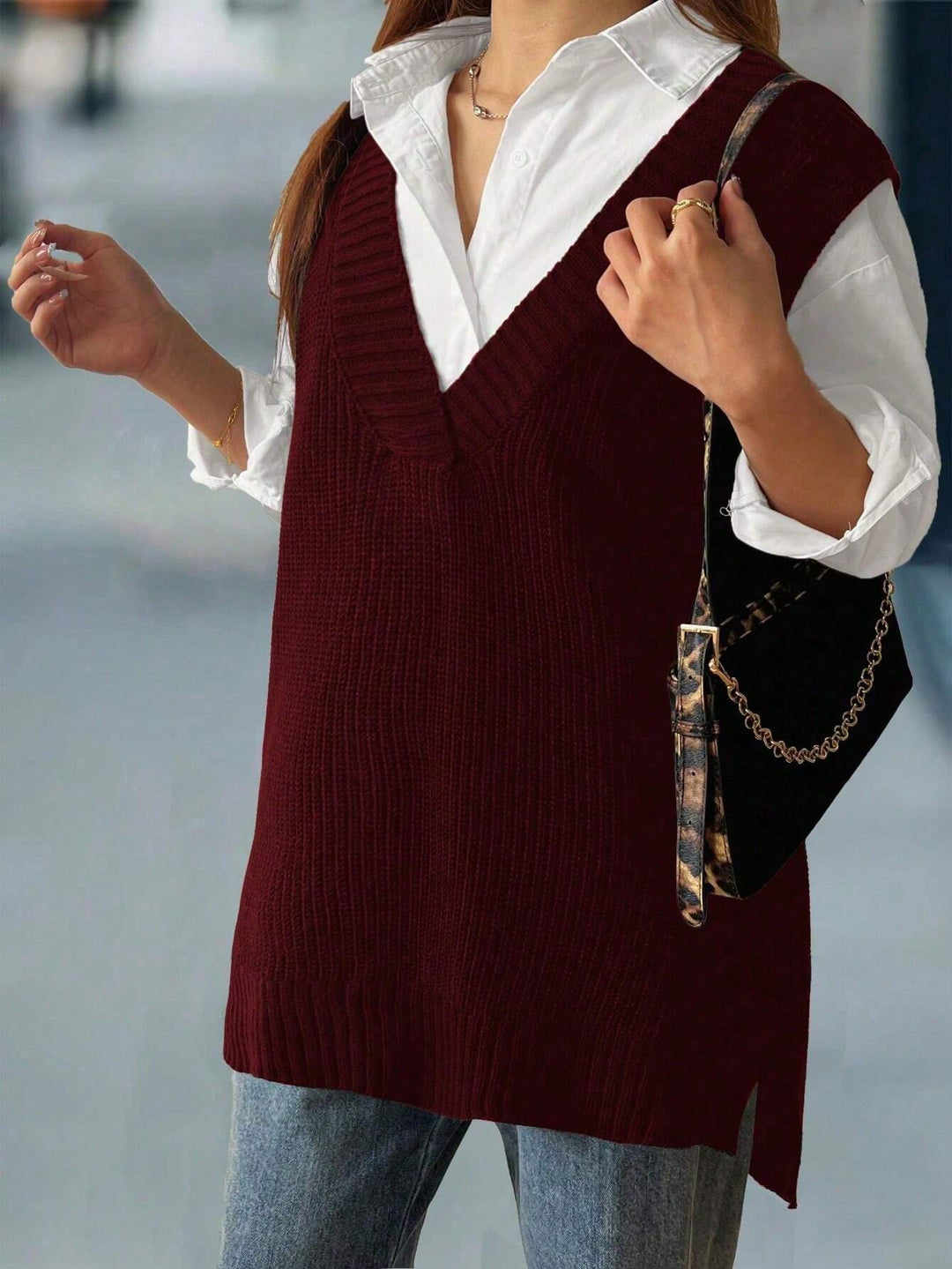 Victoria | Chaleco Curvy de Punto Liso