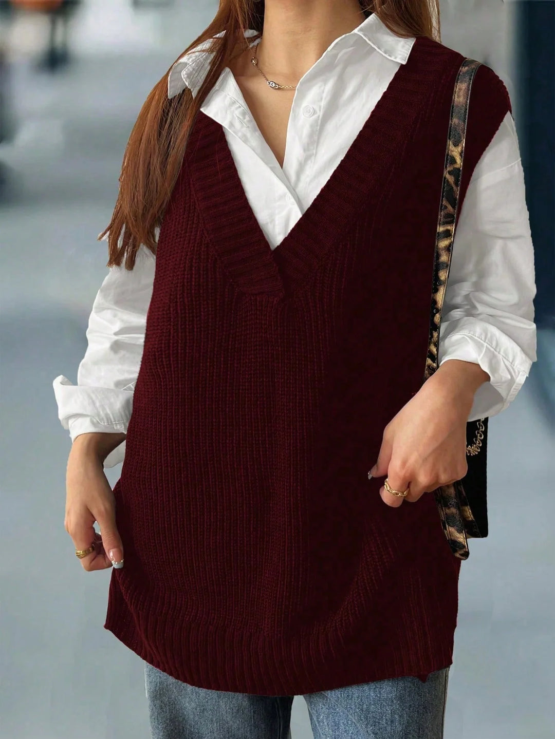 Victoria | Chaleco Curvy de Punto Liso
