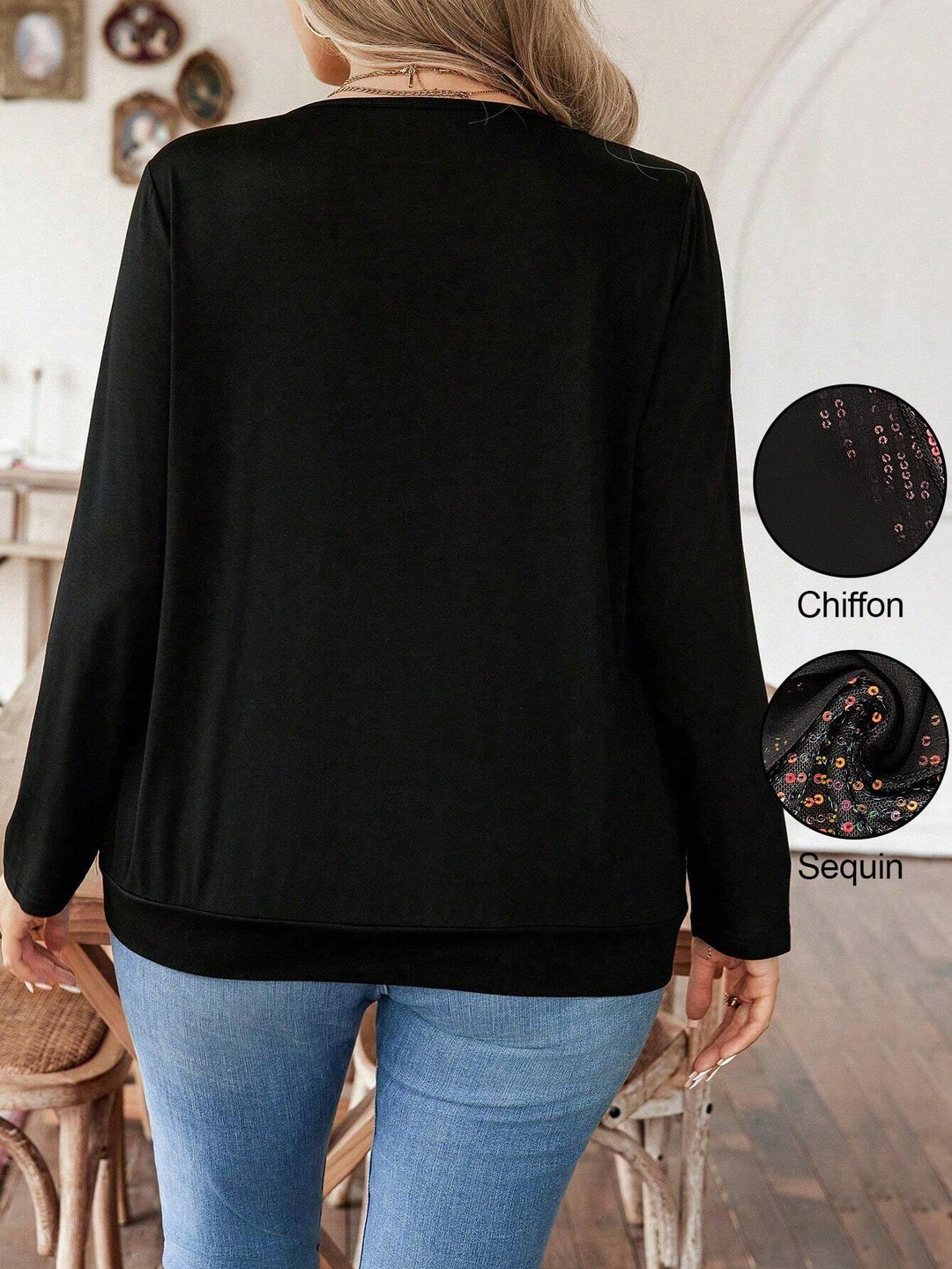 Noelia | Camiseta Oversize Curvy con Lentejuelas