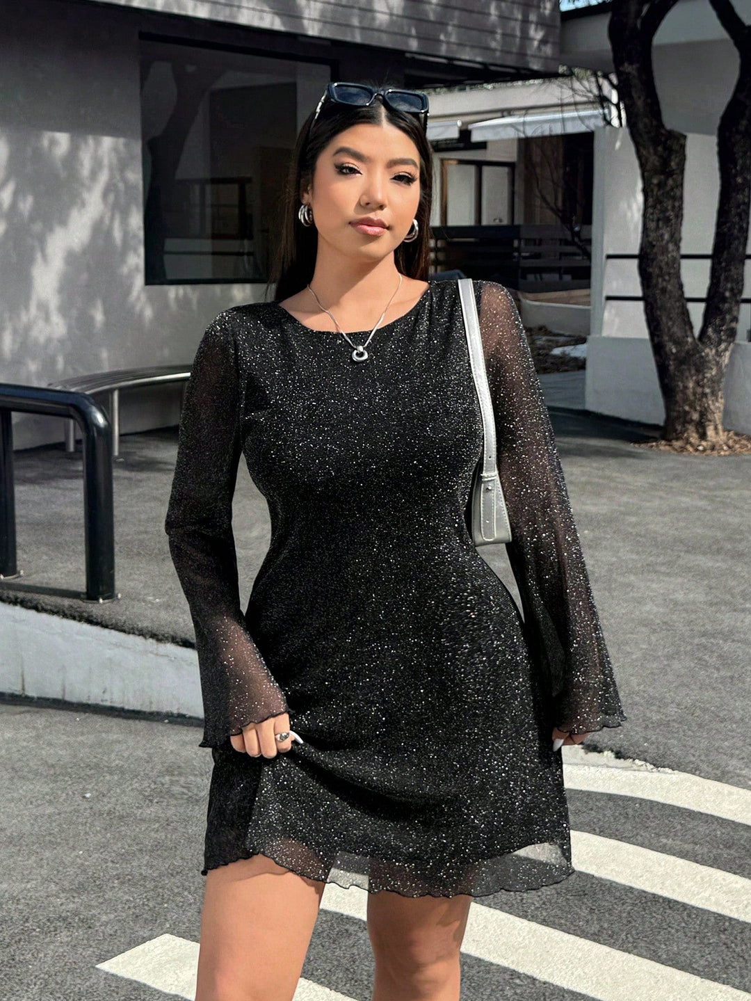 Magdalena | Vestido Curvy Elegante con Tul y Lentejuelas