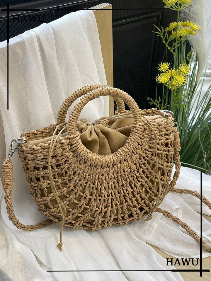 Rocío | Bolso de Media Luna de Paja