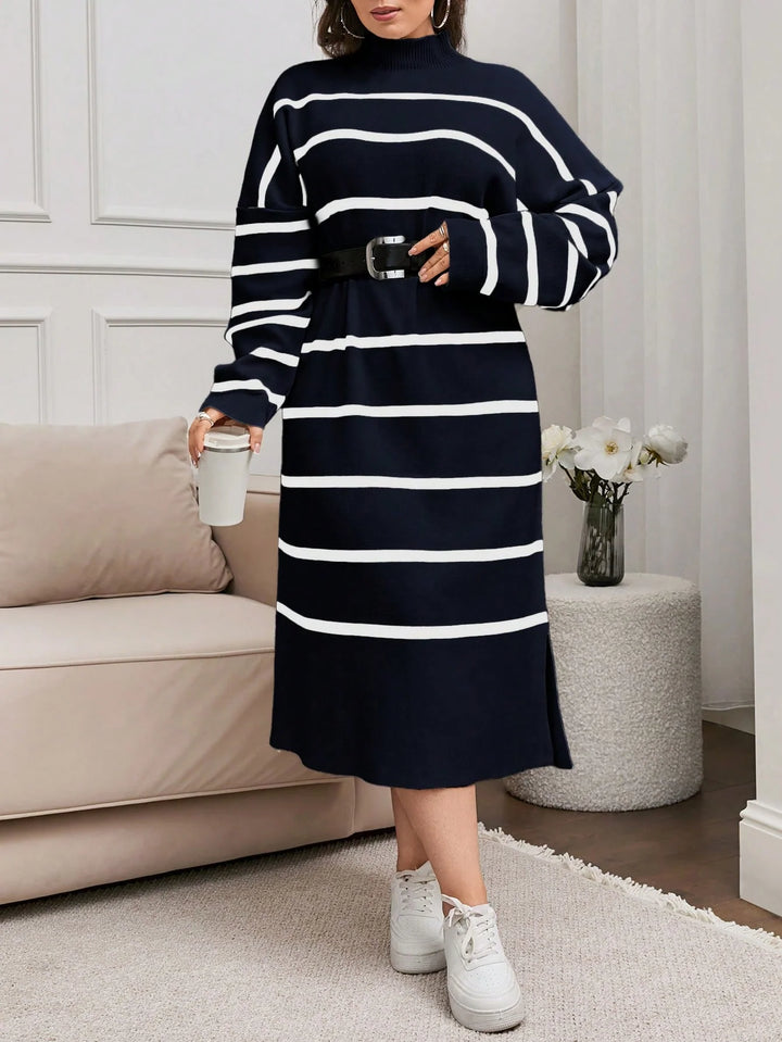 Inés | Vestido Jersey Curvy de Manga Abullonada