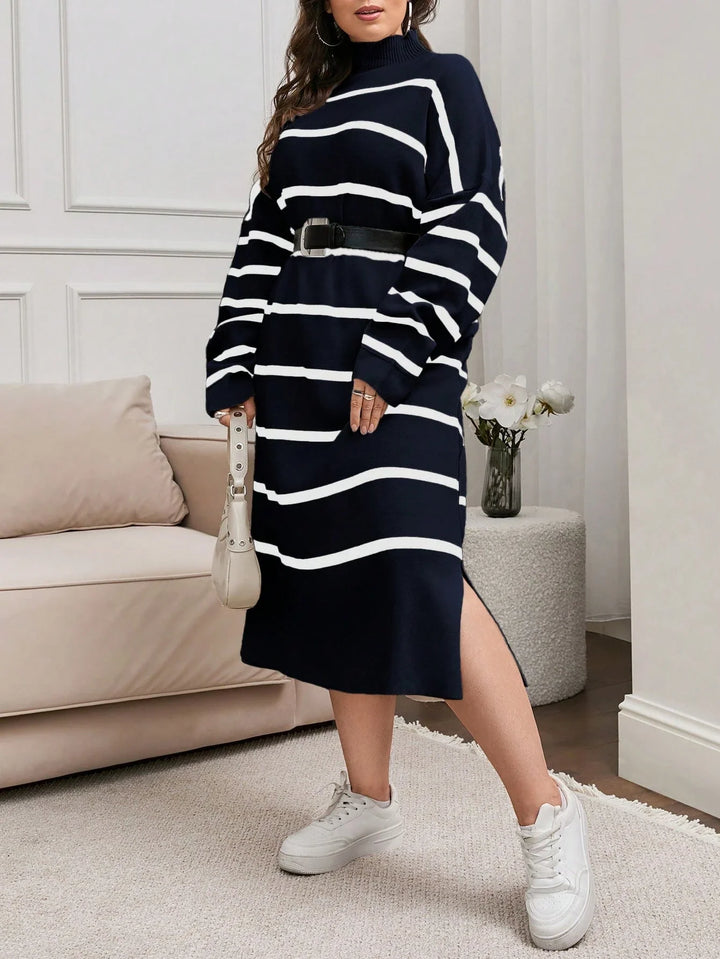 Inés | Vestido Jersey Curvy de Manga Abullonada