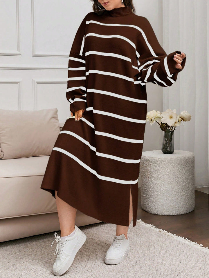 Inés | Vestido Jersey Curvy de Manga Abullonada