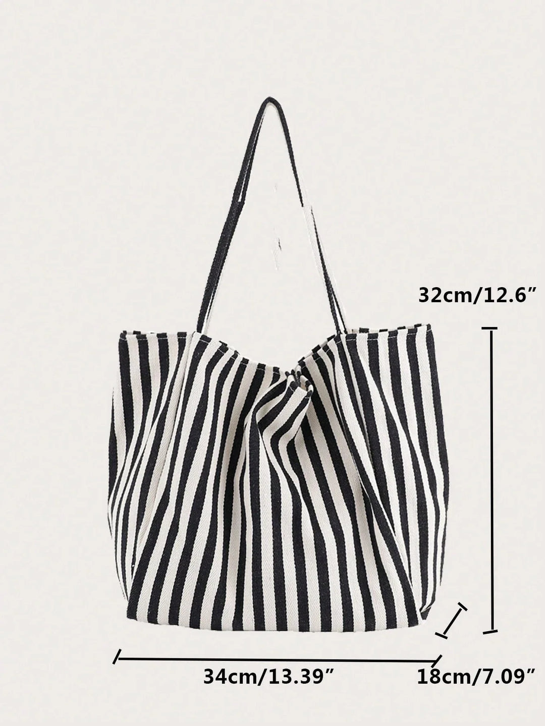 Marta | Bolso Tote de Lona a Rayas