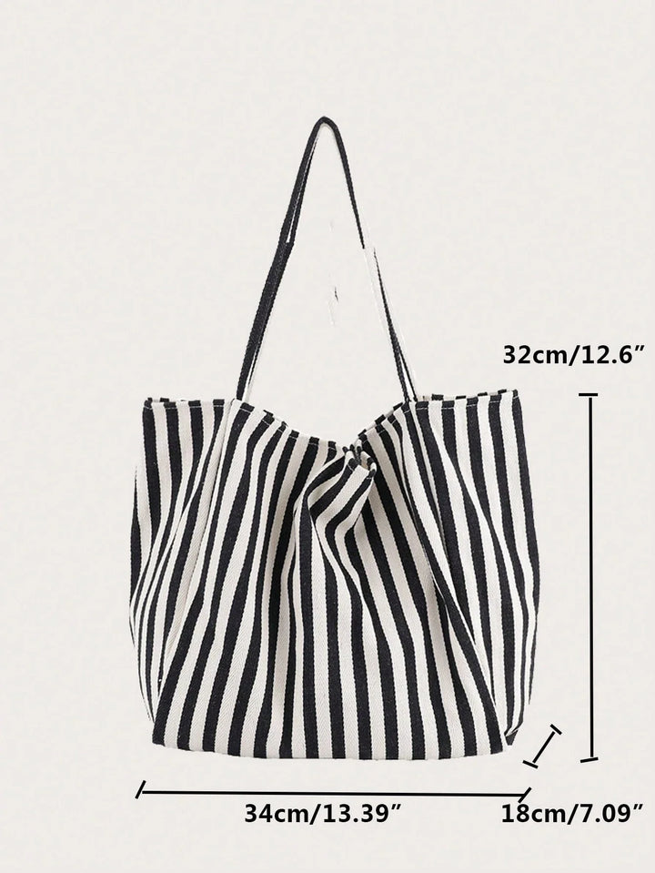 Marta | Bolso Tote de Lona a Rayas