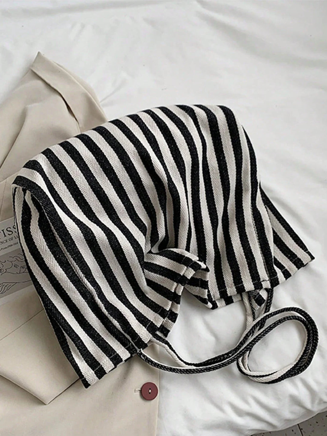 Marta | Bolso Tote de Lona a Rayas