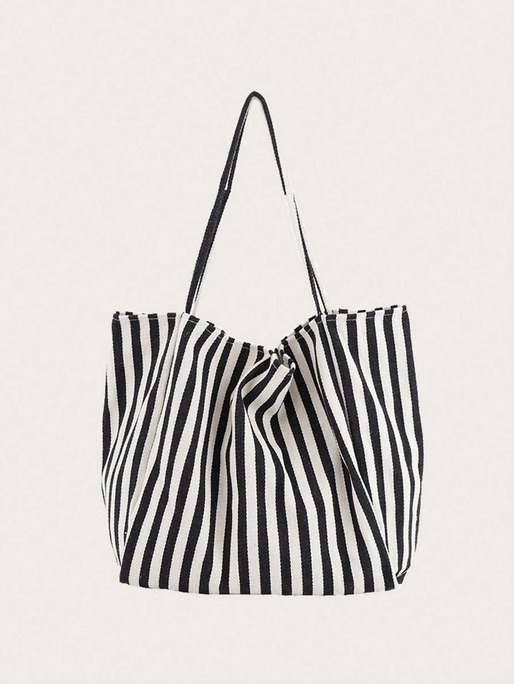 Marta | Bolso Tote de Lona a Rayas