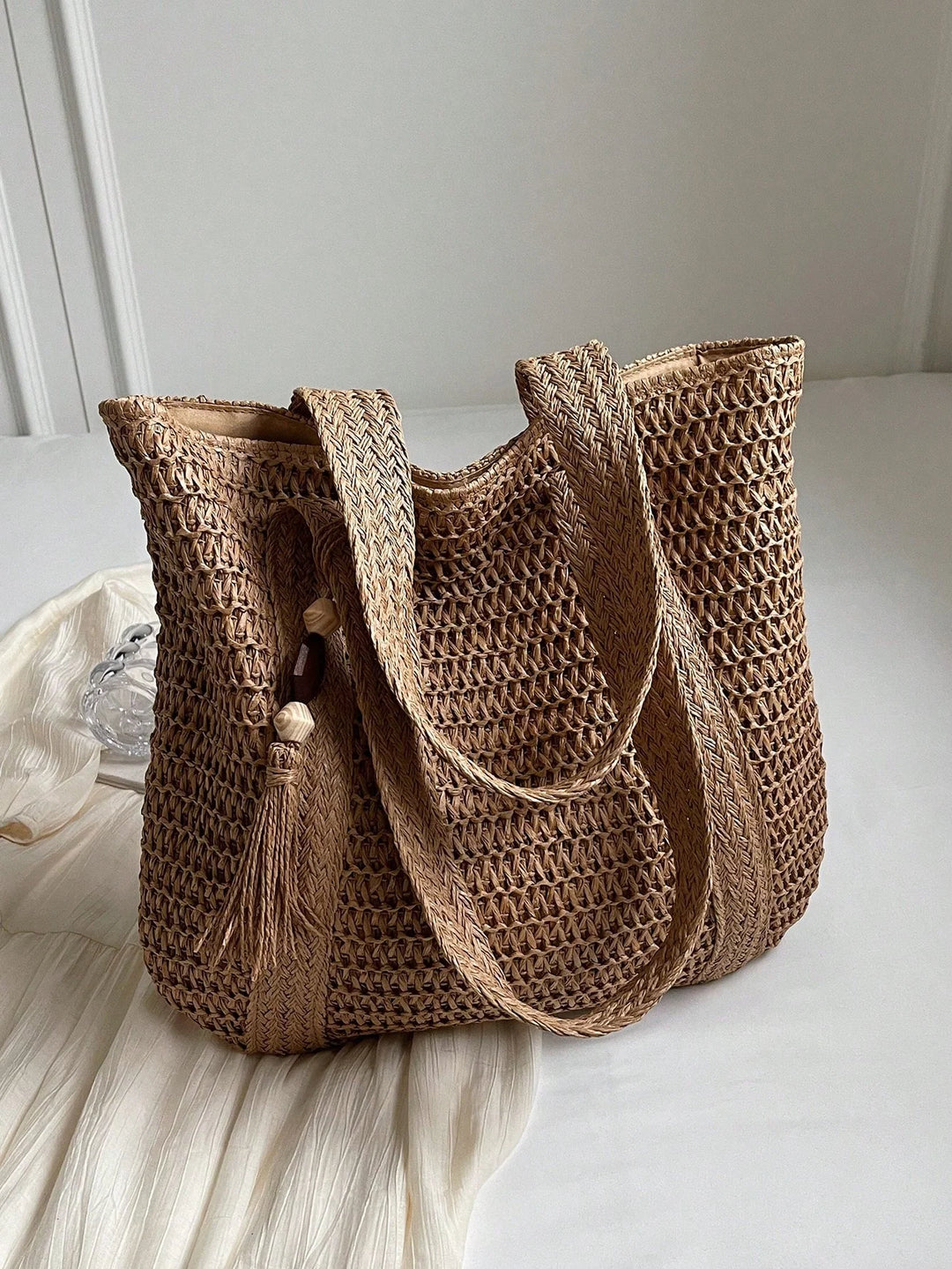 Nuria | Bolso Bandolera Bohemio de Paja