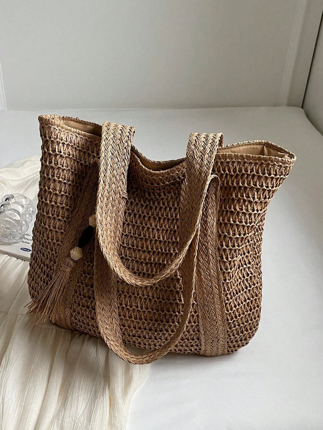 Nuria | Bolso Bandolera Bohemio de Paja