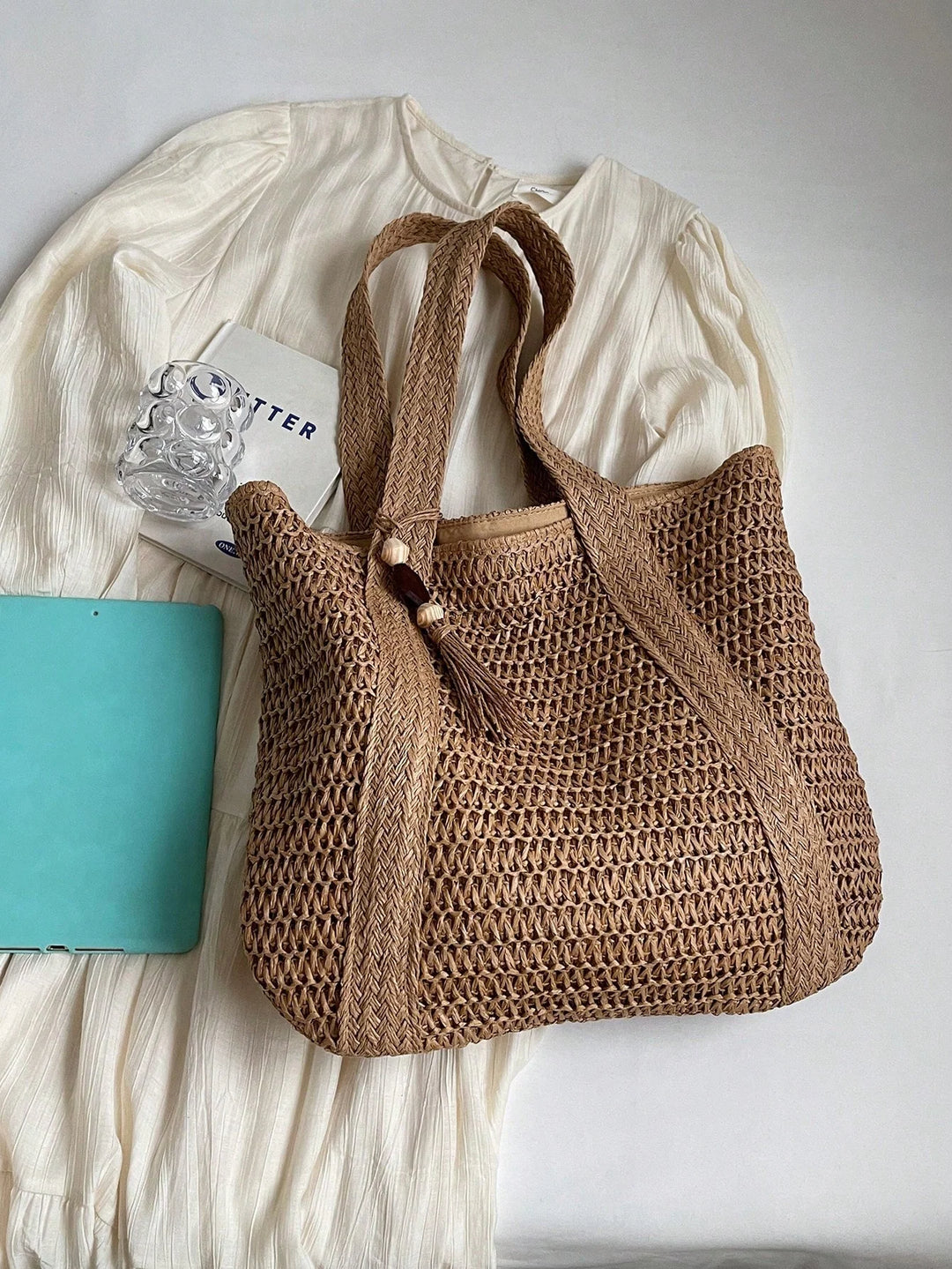 Nuria | Bolso Bandolera Bohemio de Paja