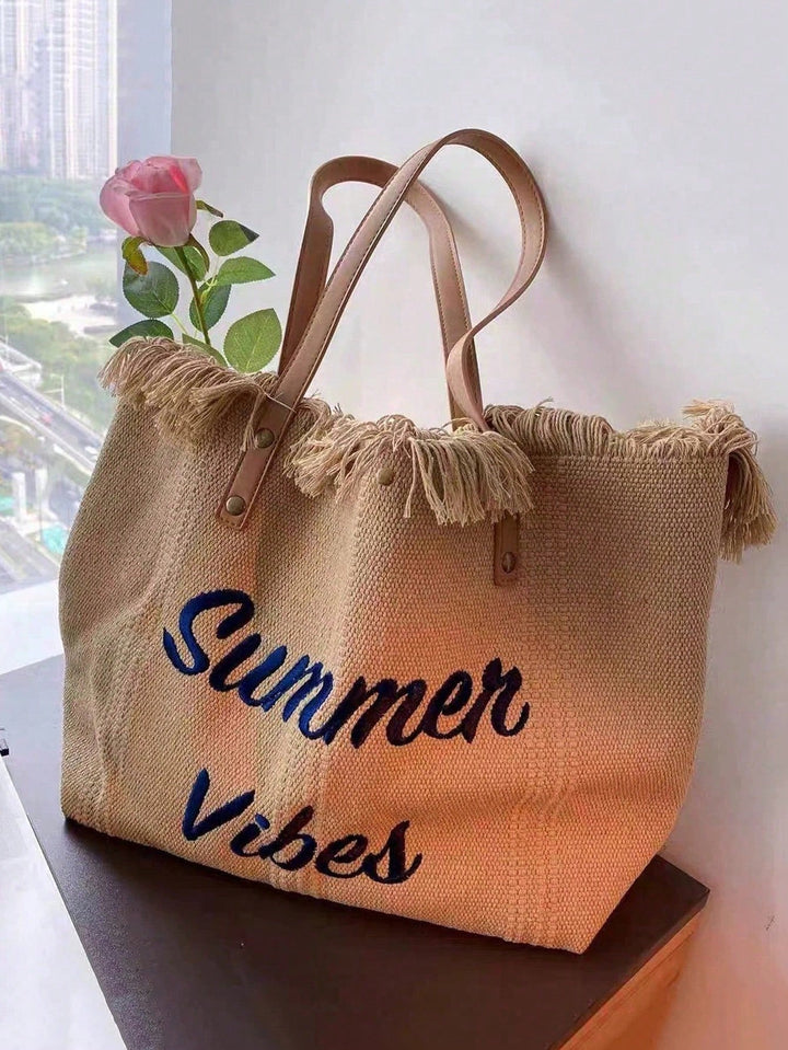 Estela | Bolso Tote de Lona con Flecos
