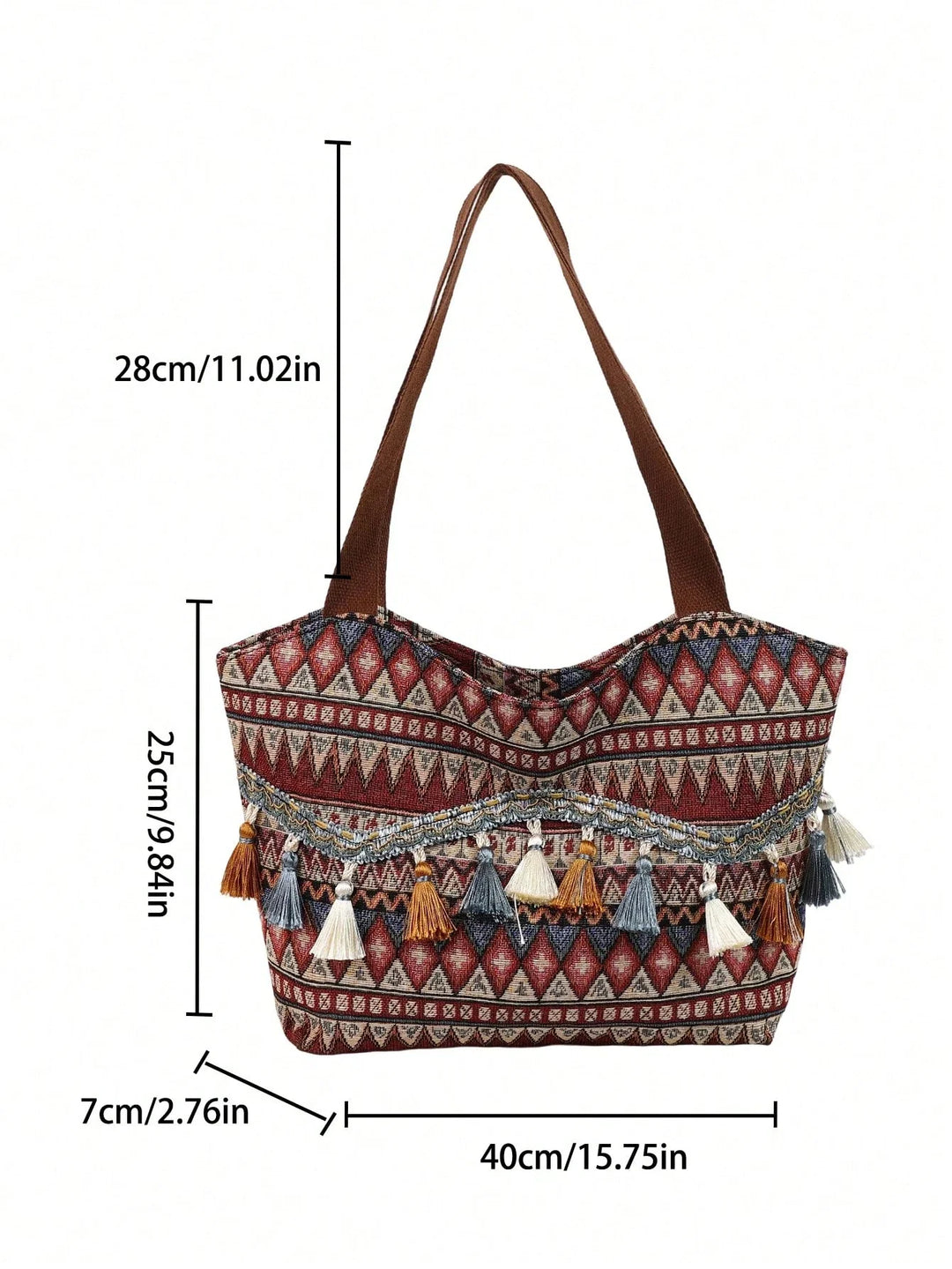 Inés | Bolso Bombonera con Borlas