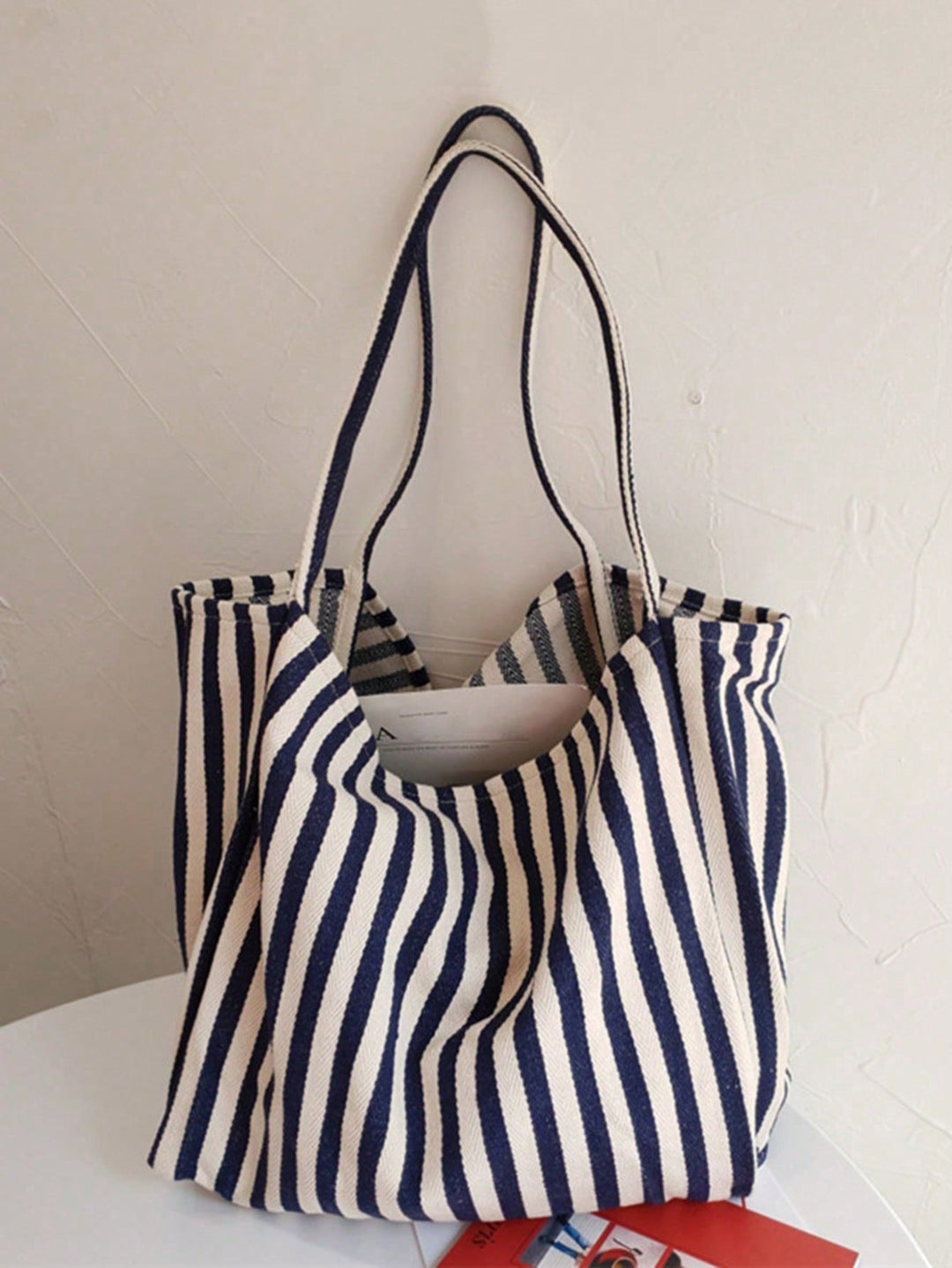 Marta | Bolso Tote de Lona a Rayas