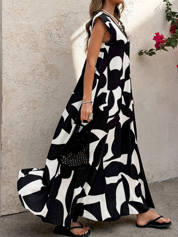Úrsula | Vestido Maxi Curvy Floral Negro