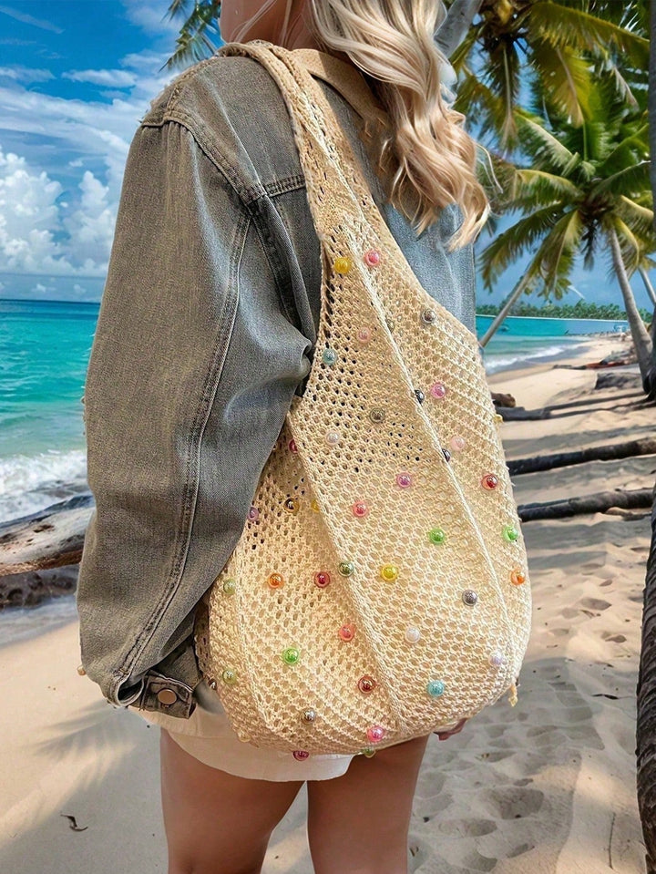 Clara | Bolso Tote de Playa con Cuentas