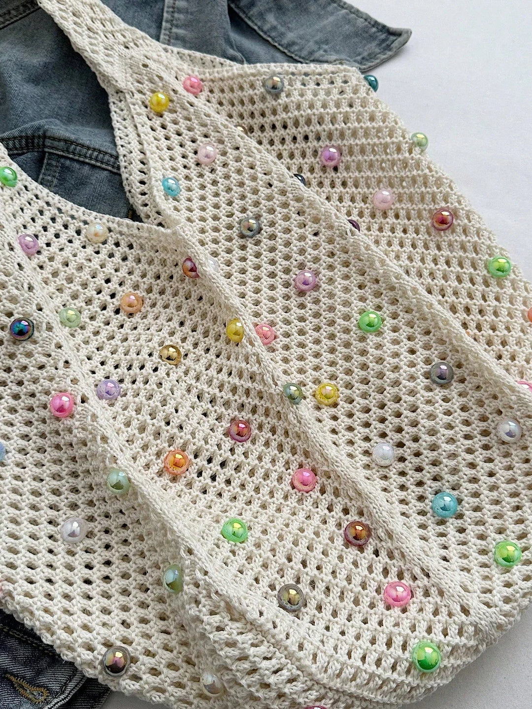 Clara | Bolso Tote de Playa con Cuentas