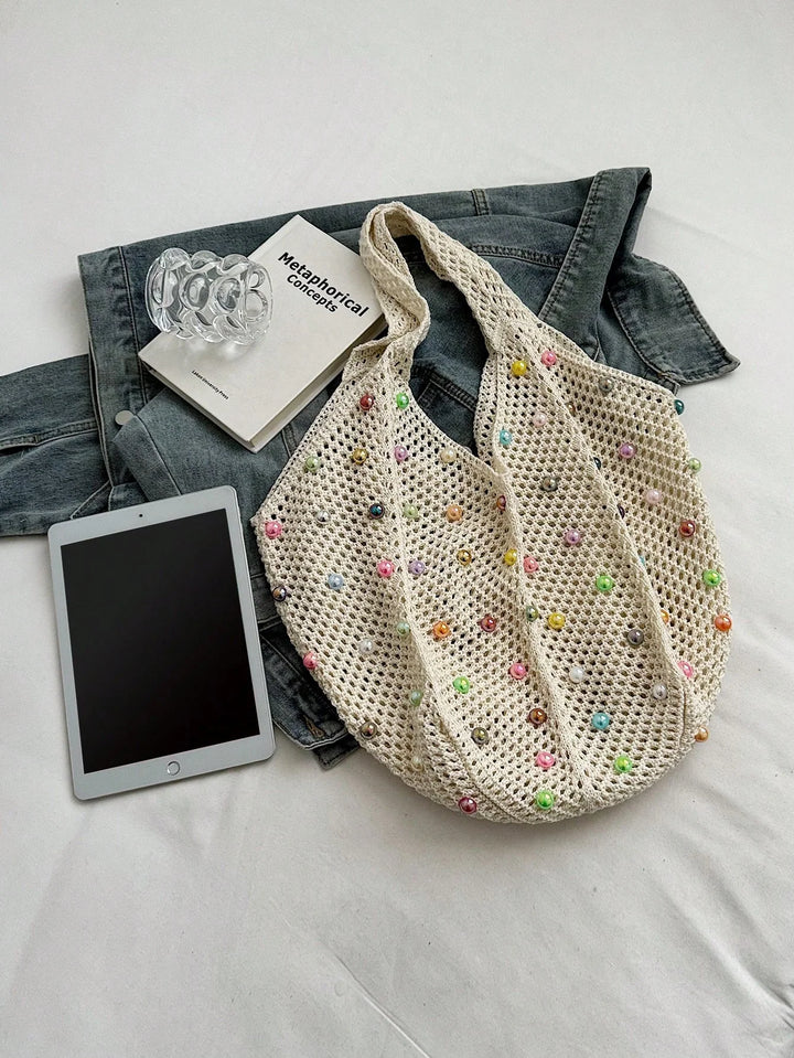 Clara | Bolso Tote de Playa con Cuentas