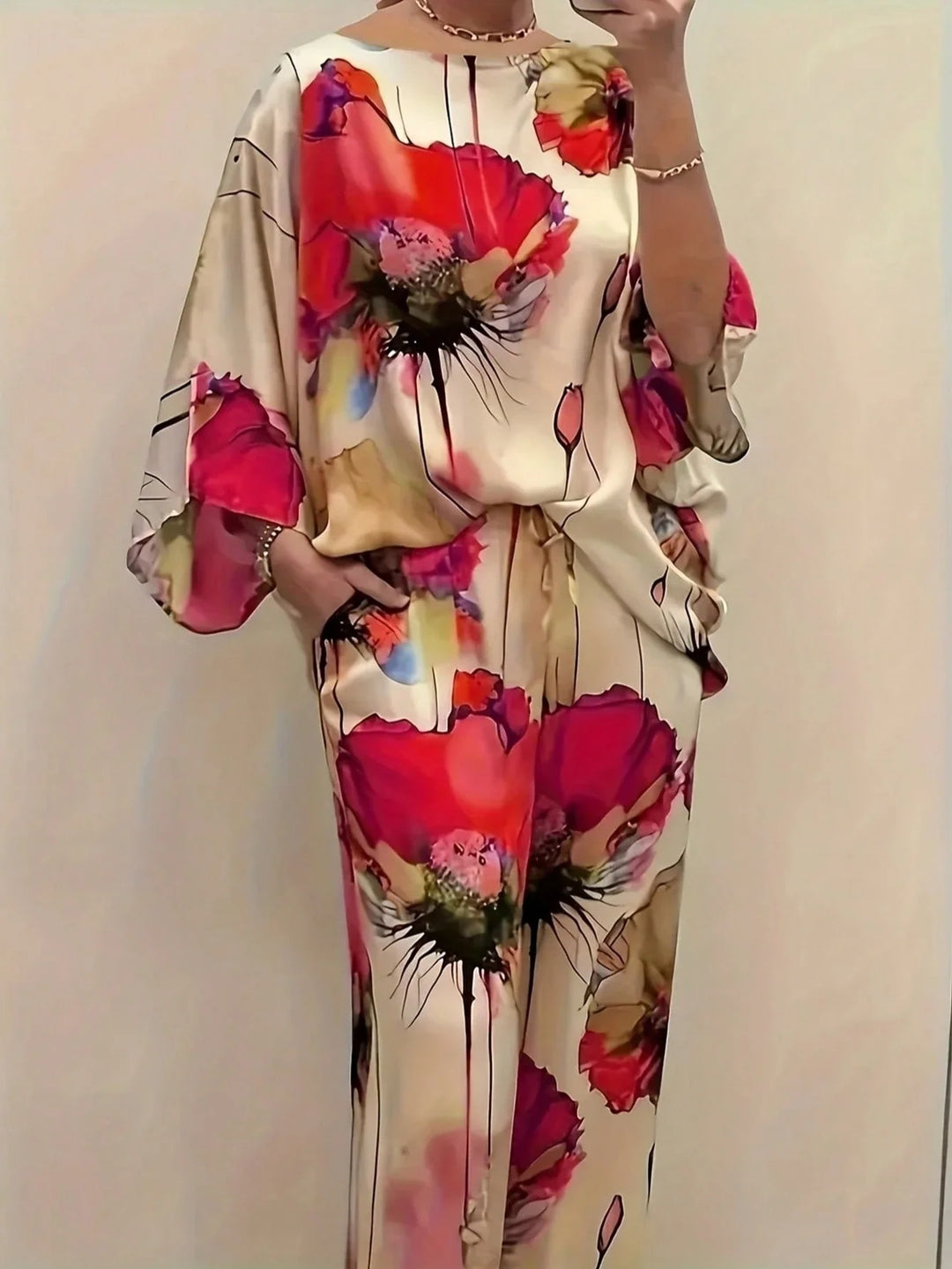 Maritza | Conjunto Curvy Floral de Top y Pantalón