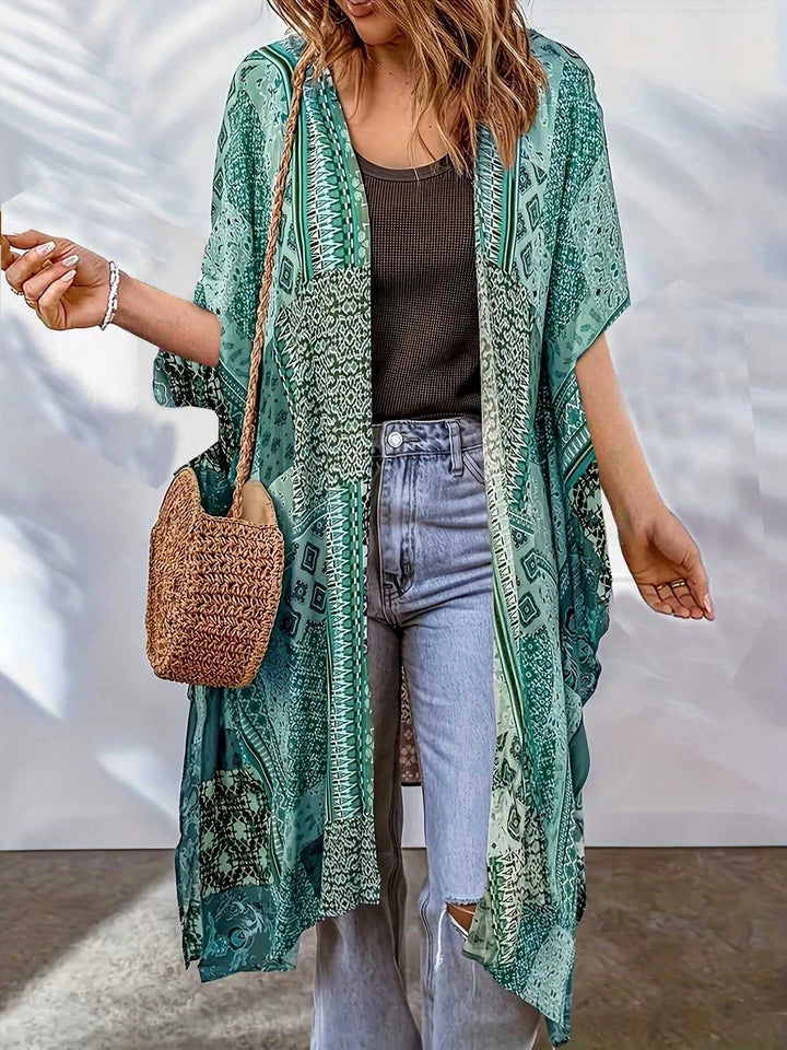 Dalia | Cárdigan Curvy Bohemio con Grullas