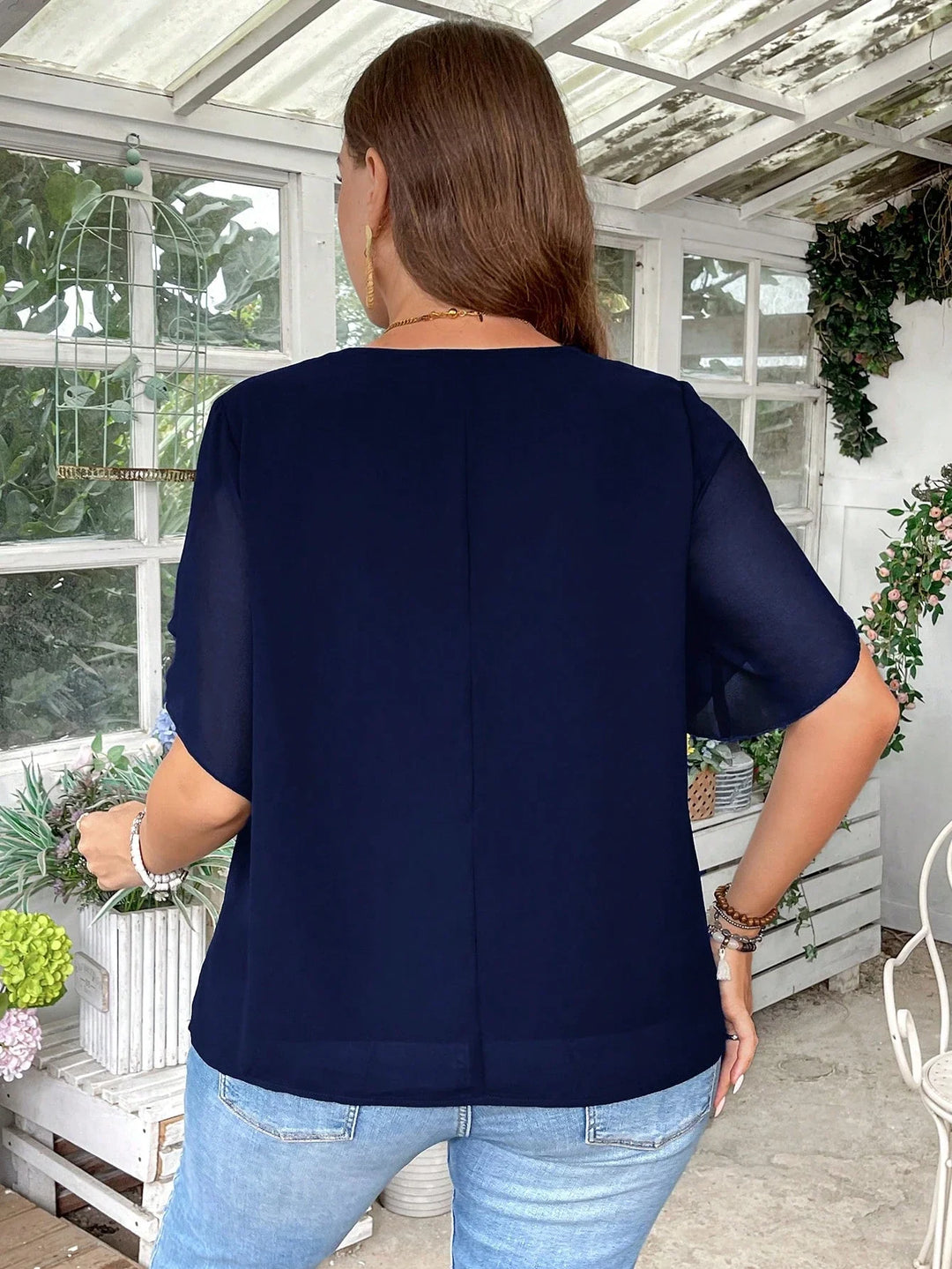 Rosana | Blusa Curvy Lisa de Corte Casual