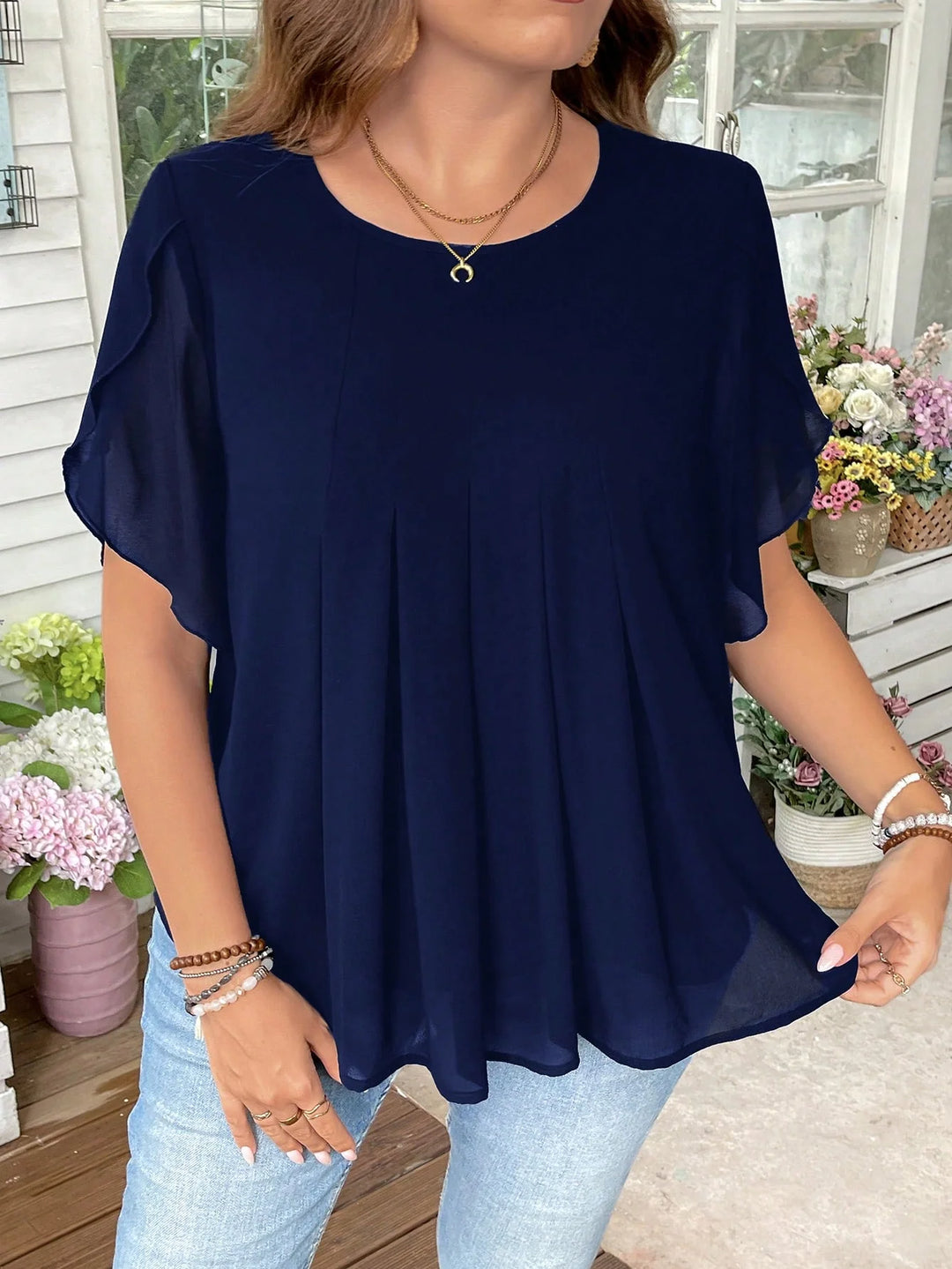 Rosana | Blusa Curvy Lisa de Corte Casual