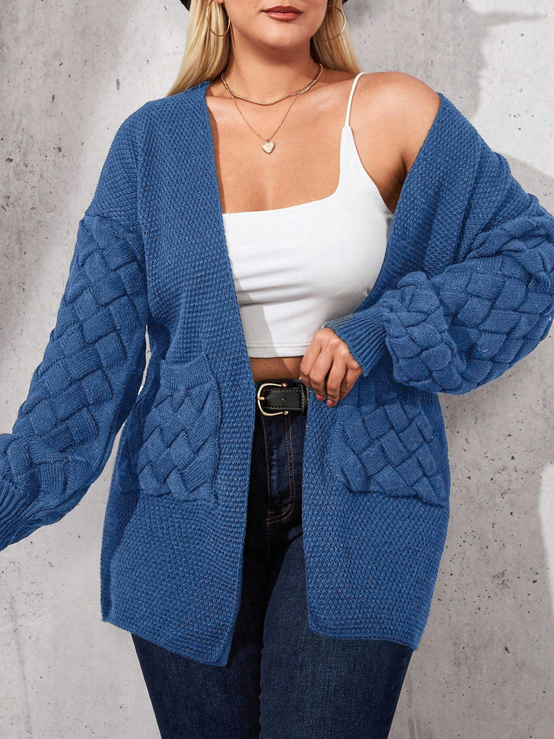 Bárbara | Cárdigan Curvy Abierto con Bolsillos