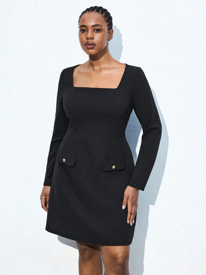 Luz | Vestido Vintage Curvy de Escote Cuadrado