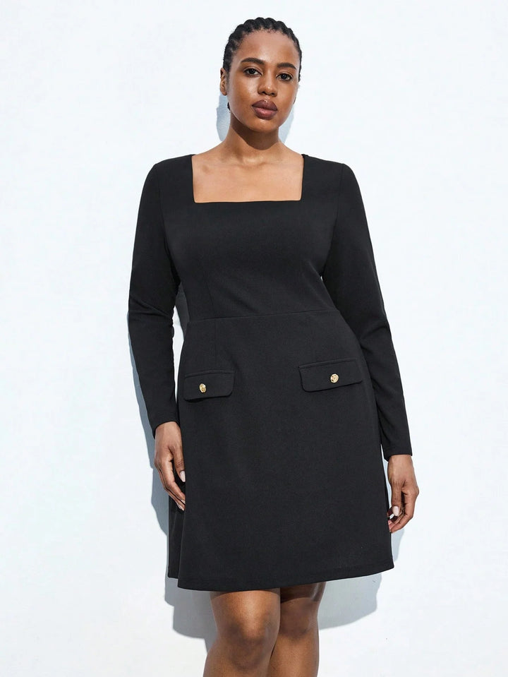 Luz | Vestido Vintage Curvy de Escote Cuadrado