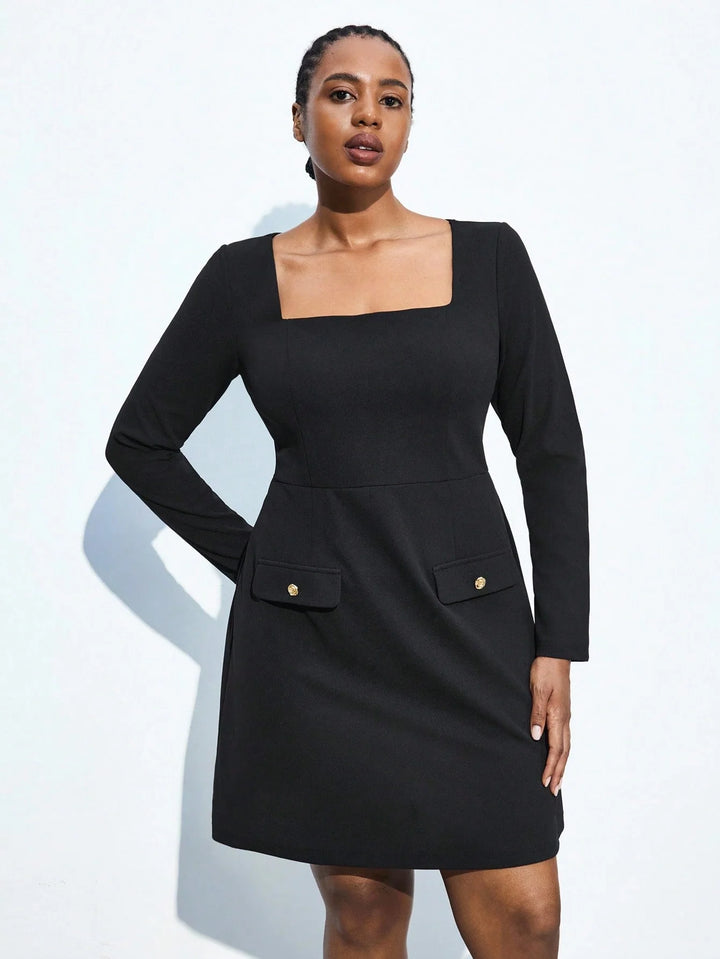 Luz | Vestido Vintage Curvy de Escote Cuadrado