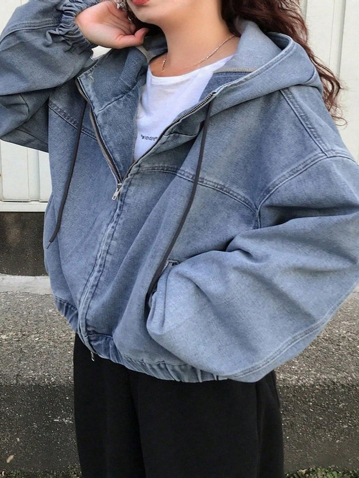 Luna | Chaqueta Vaquera Curvy Oversize con Capucha