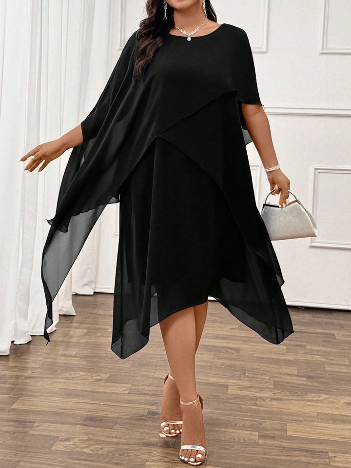 Valeria | Vestido Camisero Curvy de Chifón
