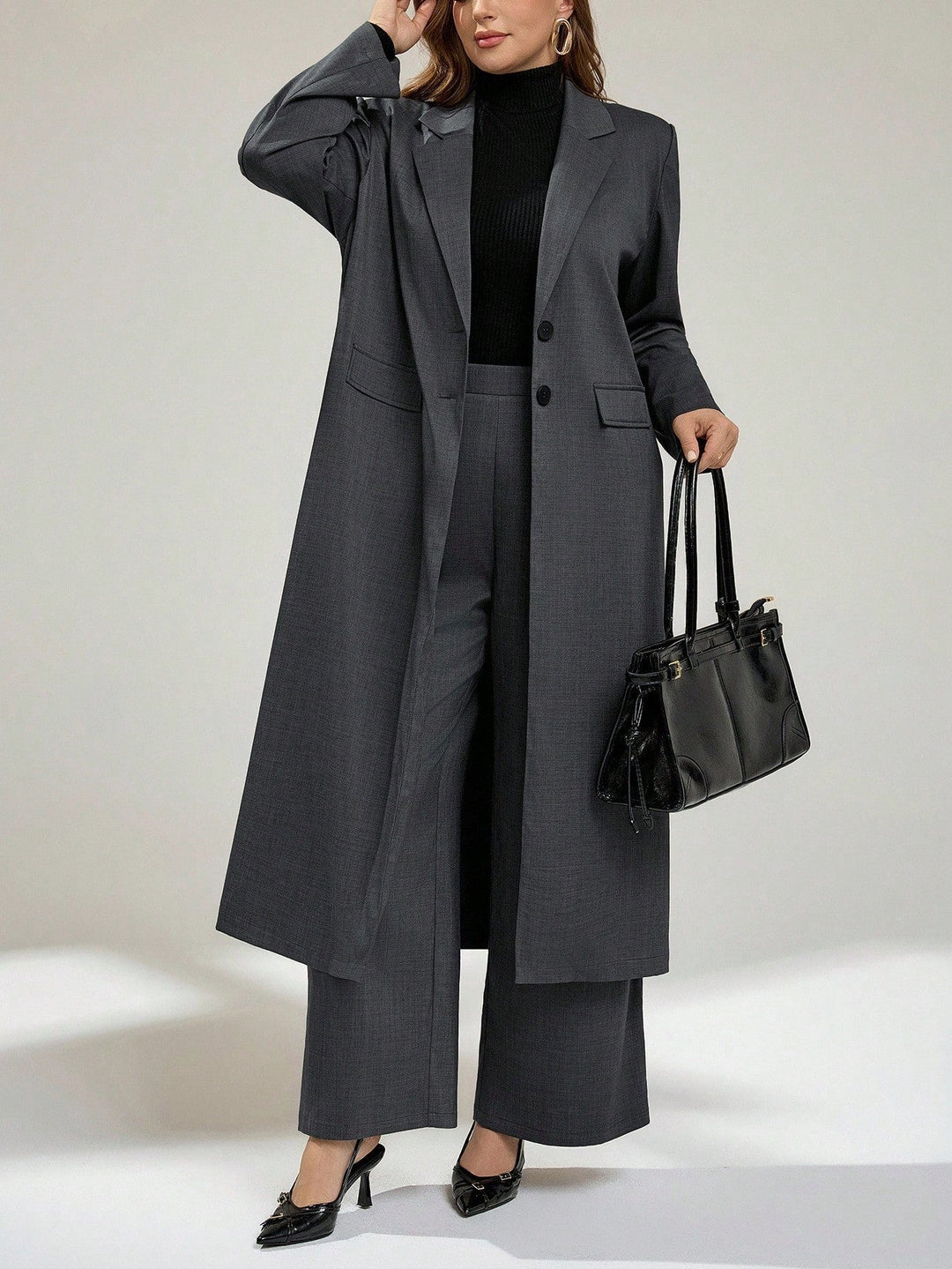 Valentina | Conjunto Curvy de Chaqueta y Pantalón Ancho