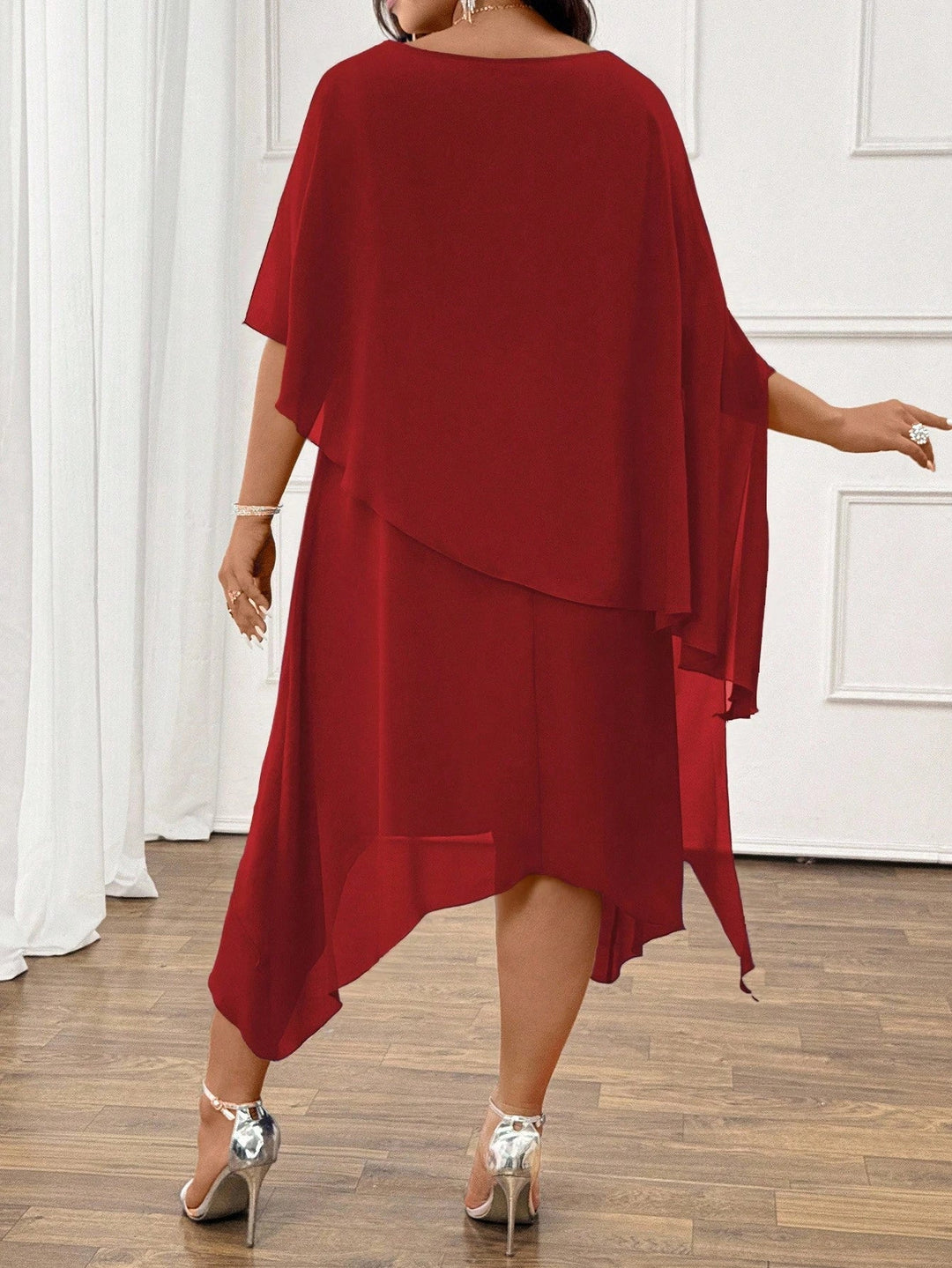 Valeria | Vestido Camisero Curvy de Chifón
