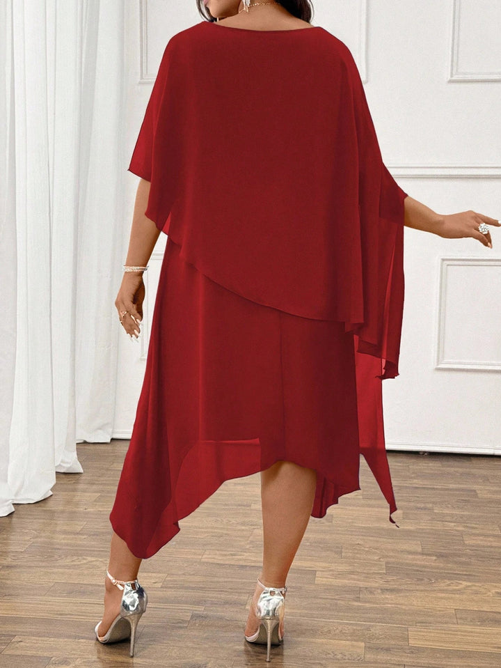 Valeria | Vestido Camisero Curvy de Chifón